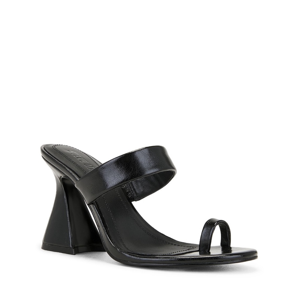 Steve Madden Renie Flared Heel Sandal - Black, Sz. 10